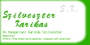 szilveszter karikas business card